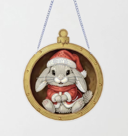 Diamond Painting  hanger Kerst Rabbit in Kerstbal