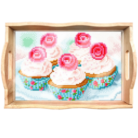 Diamond Painting Dienblad Cupcakes