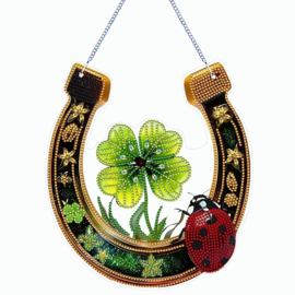 Diamond Painting  hanger Hoefijzer Klavertje 4