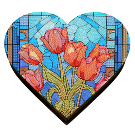 Diamond Painting Box Hart met Tulpen