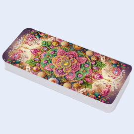 Diamond Painting  Pennendoosje met Bloemen Mandala