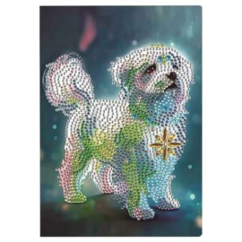 Diamond Painting Schriftje/Vriendenboekje/Notaboekje met Hond (pre-order)