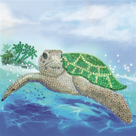 Diamond Painting Wenskaart Turtle Paradise