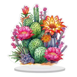 Diamond Painting  staander Cactus in Bloei