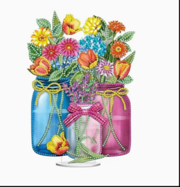 Diamond Painting Staander Vazen met Bloemen