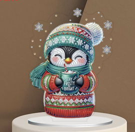Diamond Painting  staander Kerst Pinguïn