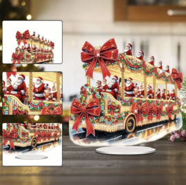 Diamond Painting Staander  Kerstmannen op Stap