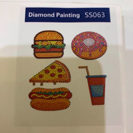Diamond Painting Stickerset Fastfood