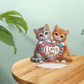 Diamond Painting  staander Verliefde Poesjes
