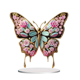 Diamond Painting  staander Roze Vlinder