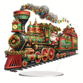 Diamond Painting Staander  Kersttrein