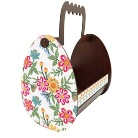 Diamond Painting Mand met Bloemen in hout
