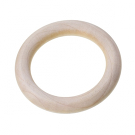 Macramé Houten ring naturel buitenmaat 67mm