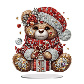 Diamond Painting Staander Kerst Teddybeer