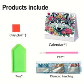 Diamond Painting Kalender Wolven 2026