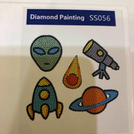 Diamond Painting Stickerset Ruimte