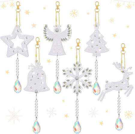 Diamond Painting kerst  hangers  set van 6