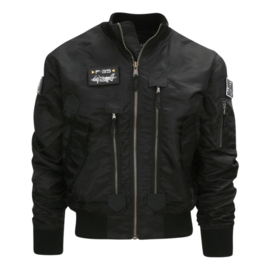 Flight jacket zwart