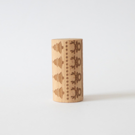 Houten roller - Kerstpatroon