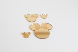 Decoratieset van spiegelglas - Mickey & mini mouse