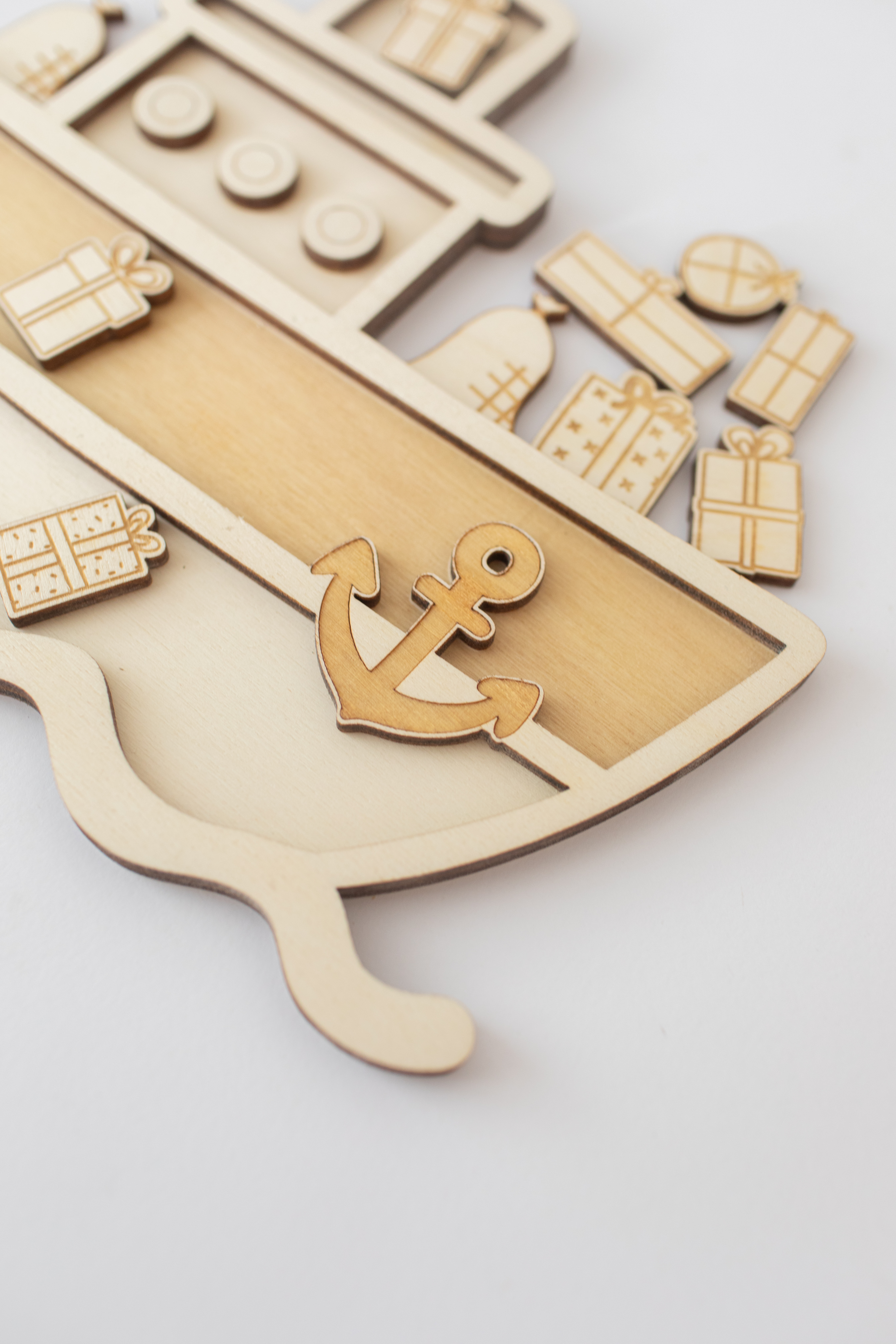 Houten speeltray - De pakjesboot