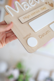 Invulbord - Met naam, datum & leeftijd