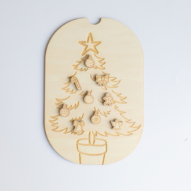 Trofast insert - Kerstboom met of zonder ornamenten (klein)