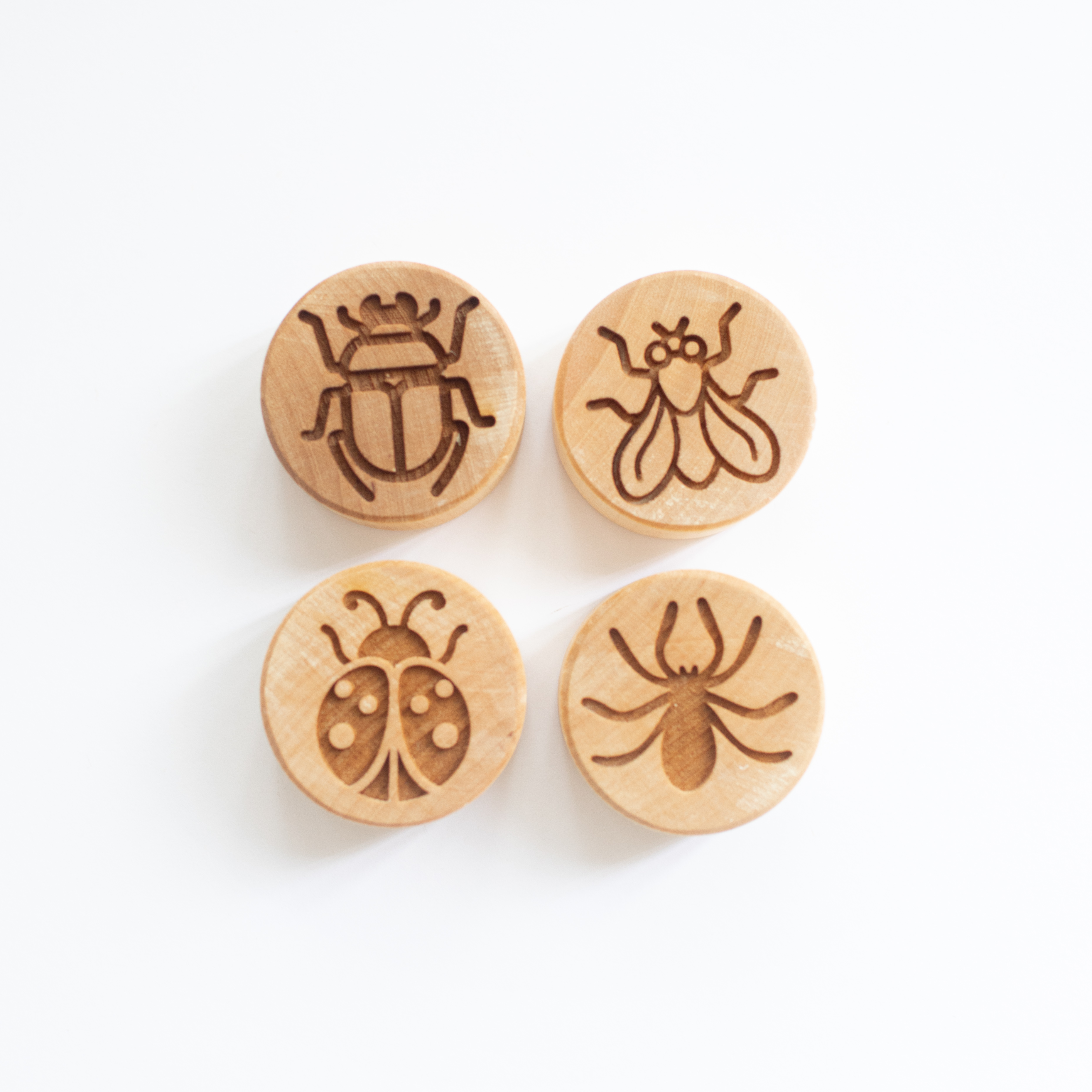 Houten stempelset - Kriebelbeestjes