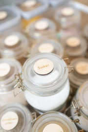Houten labels voor Ingrediënten