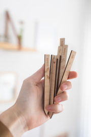 Kruidenlabels van hout - Nederlands