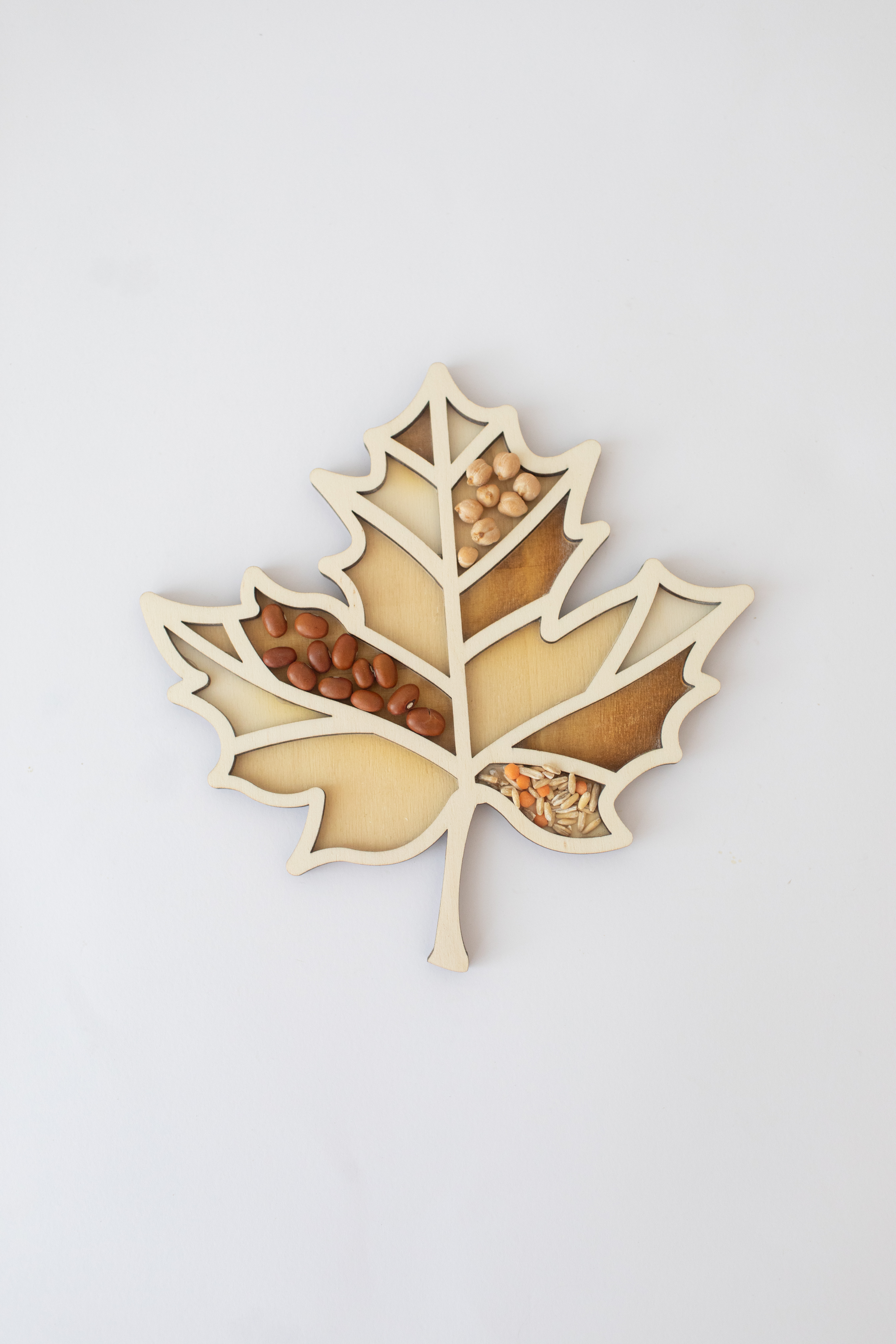 Houten speeltray -  Herfstblad