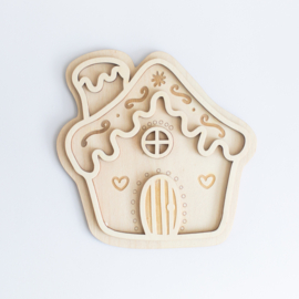 Houten speeltray - Koekhuisje