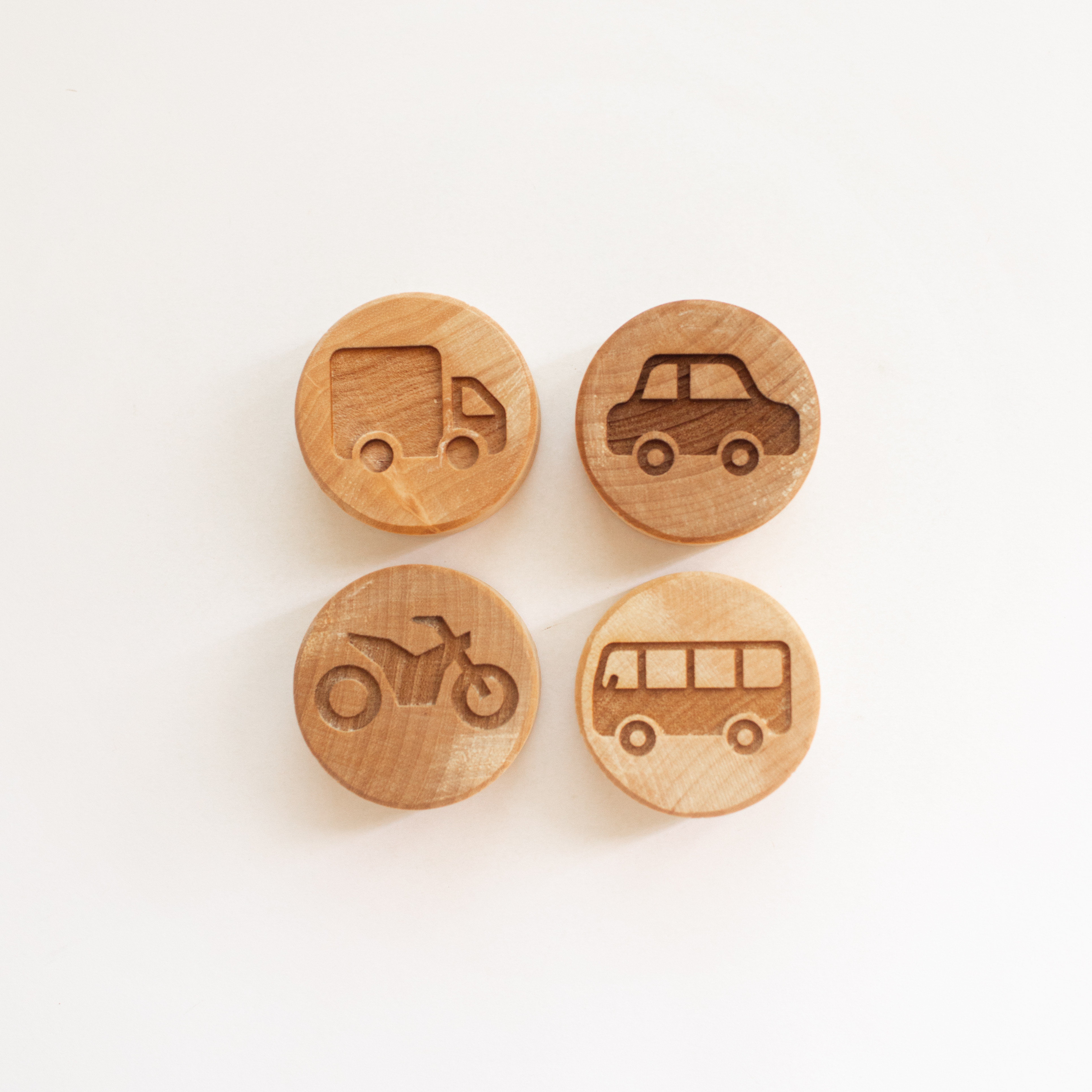 Houten stempelset - Het verkeer
