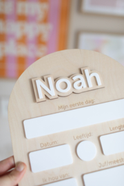 Invulbord - Naar school, met extra invulplek!