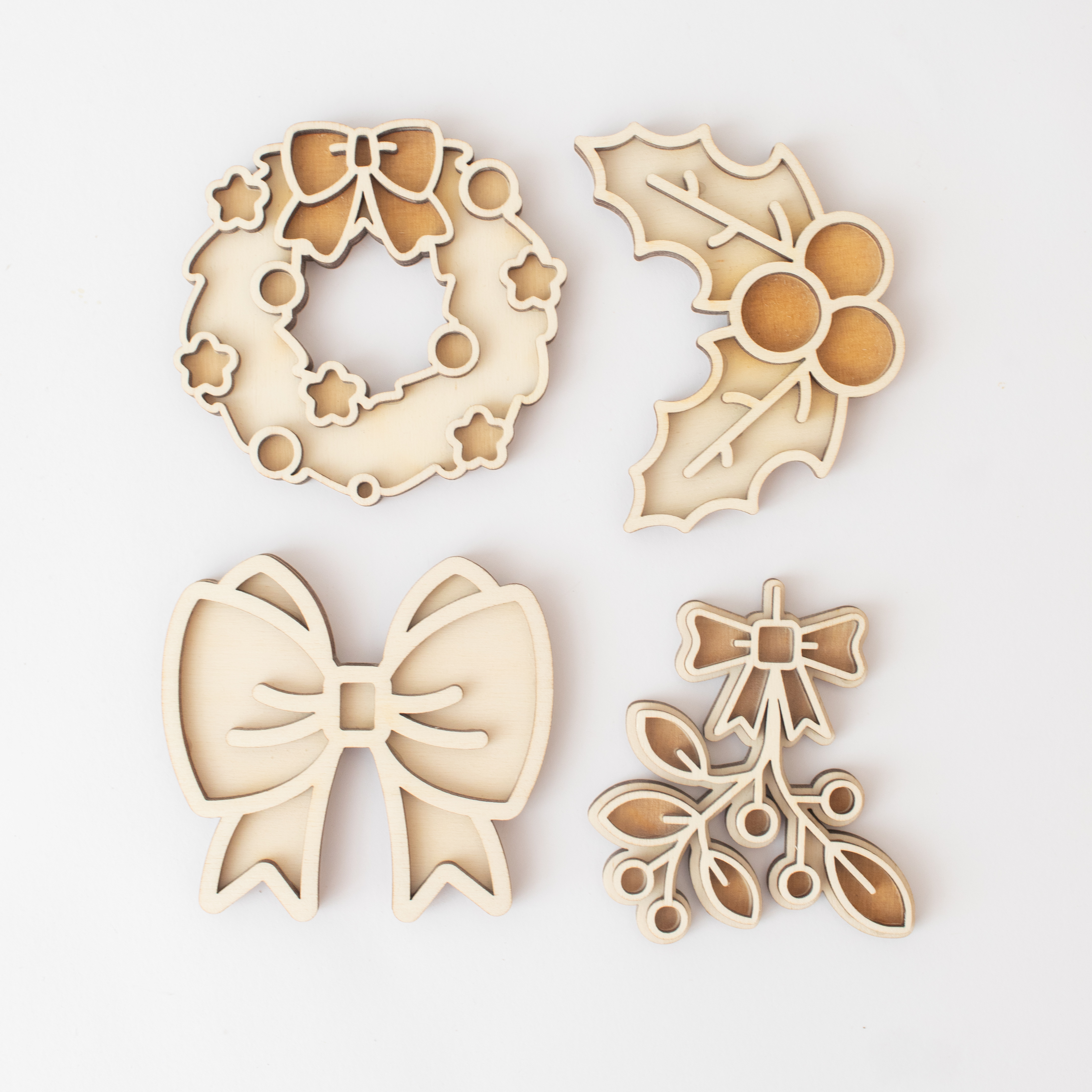 Speeltray miniset -  Kerstgroen & Versiering