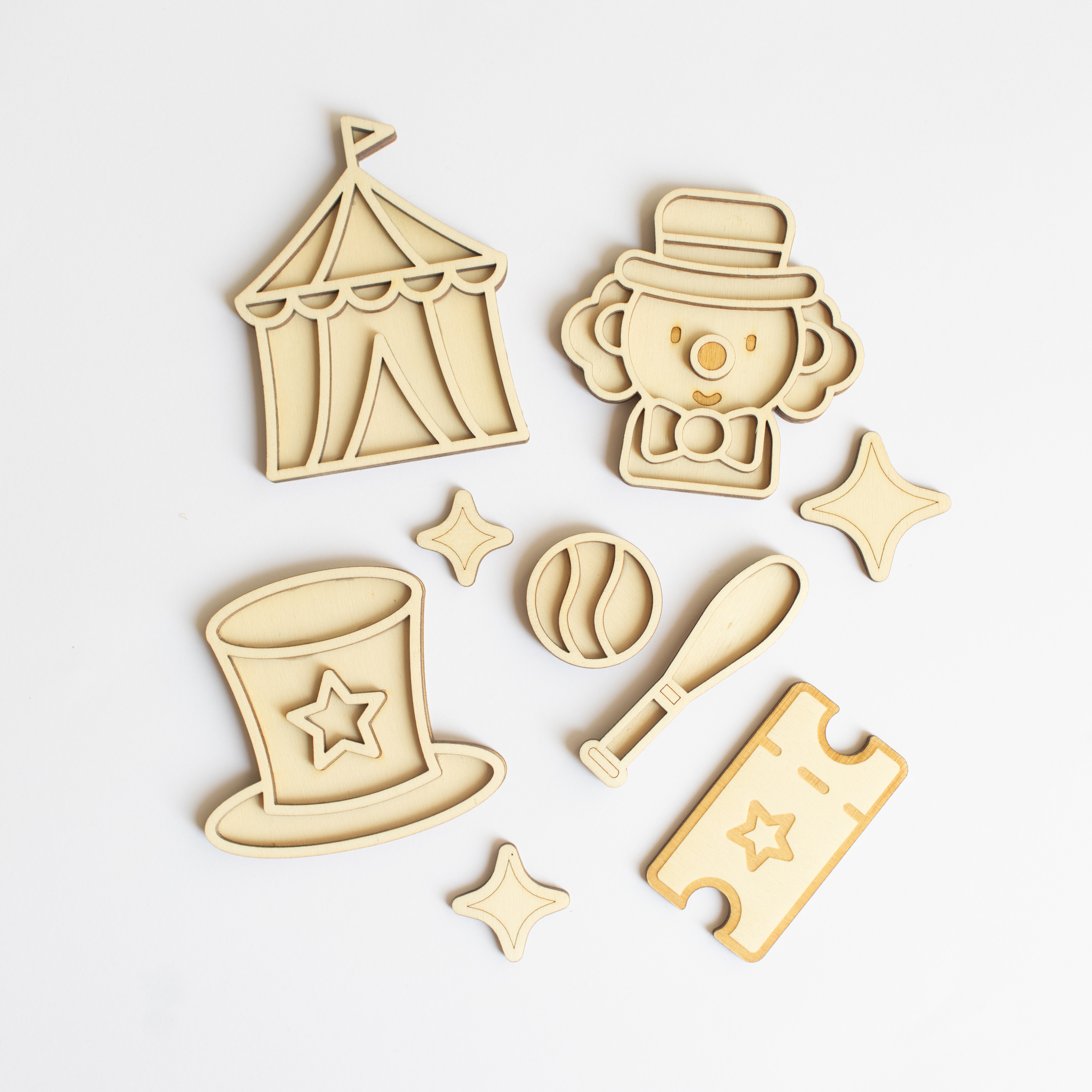 Speeltray miniset - Het circus