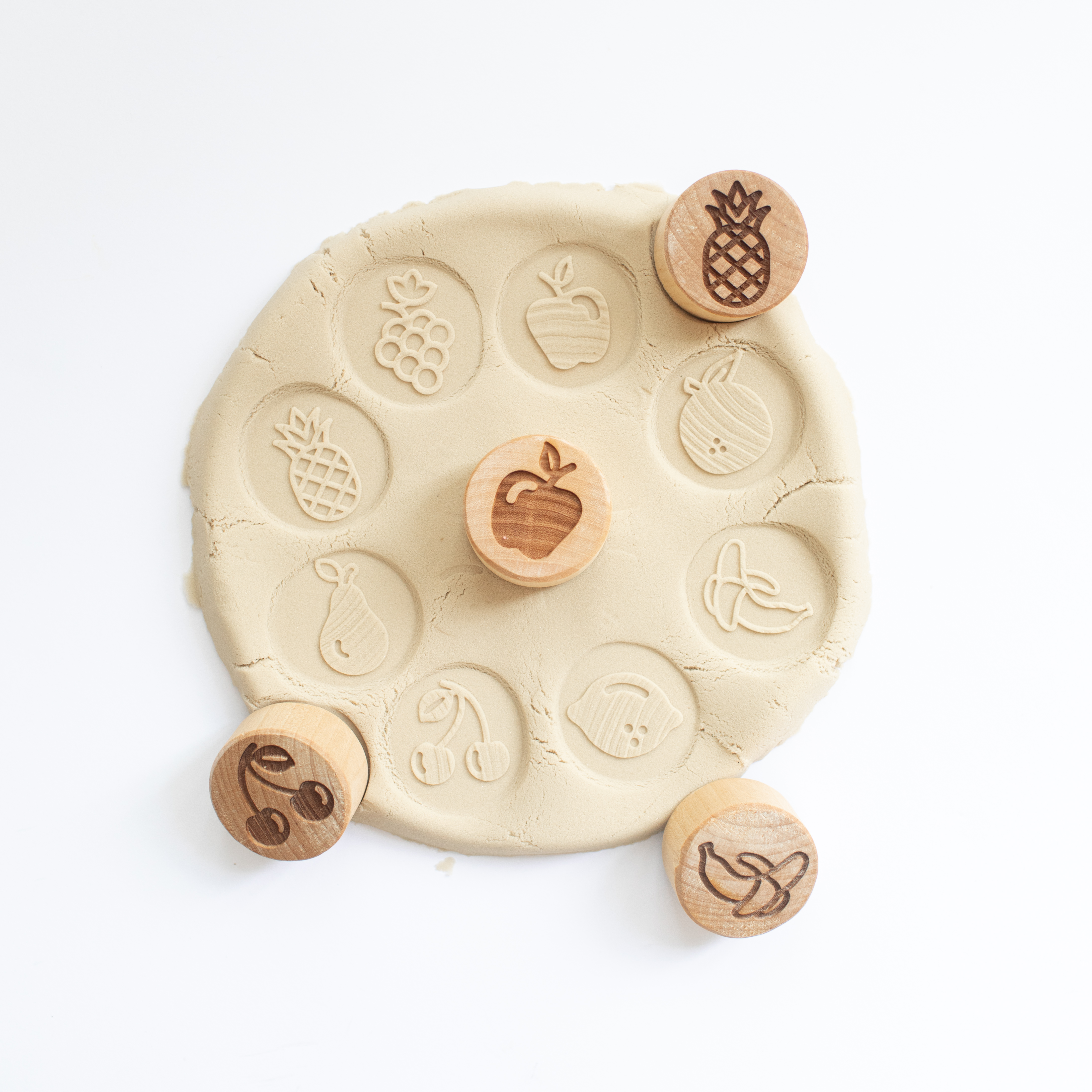 Houten stempelset - Fruit