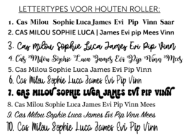 Houten roller - Naam