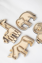 Speeltray  miniset - Safari dieren