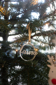Spiegelglas kerstbal - met naam
