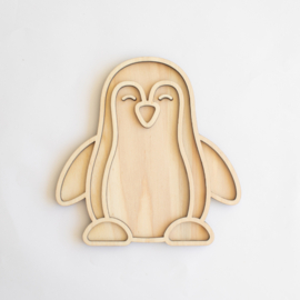Houten speeltray - Pinguin