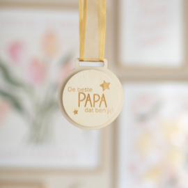 Houten medaille 3D