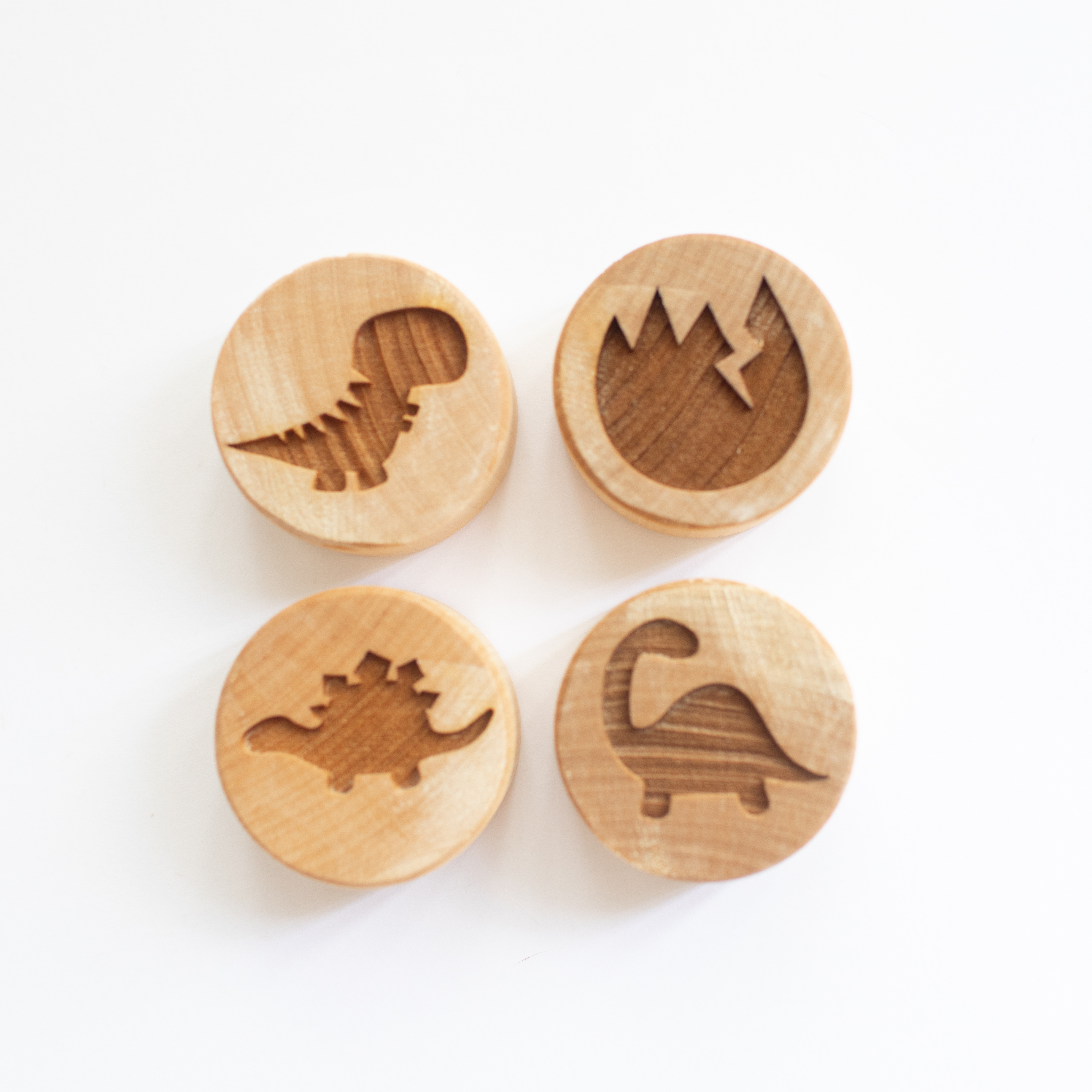 Houten stempelset - Dinosaurus