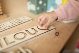 Houten puzzel met eigen naam