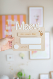 Invulbord - Met naam, datum & leeftijd