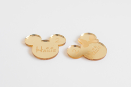 Decoratieset van spiegelglas - Mickey & mini mouse