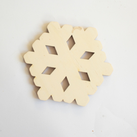 Houten speeltray - Sneeuwvlok