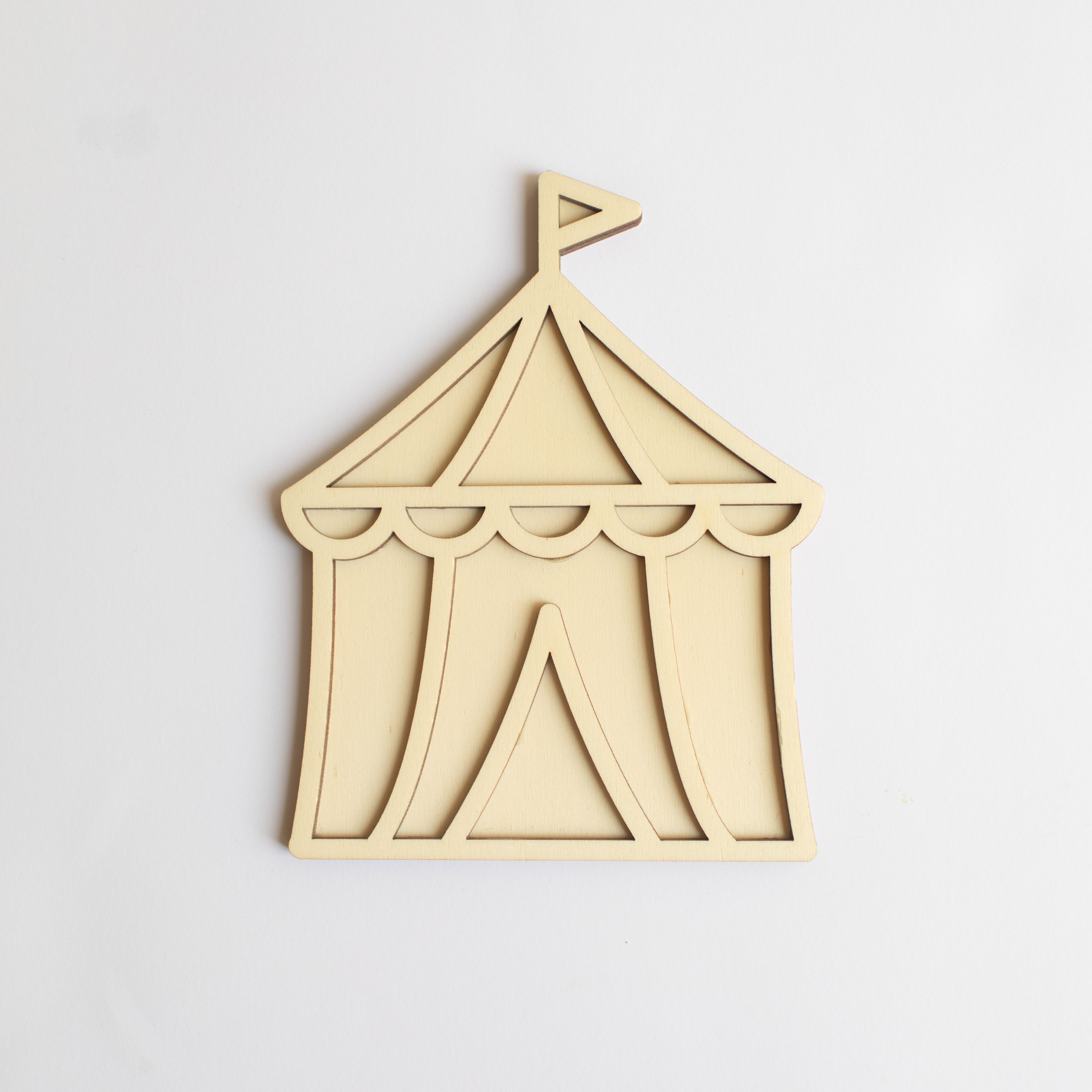 Houten speeltray - Circustent