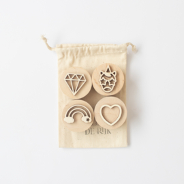 Houten mini stempelset  - Unicorn  -