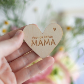 Hartje van hout - Voor de liefste mama